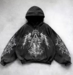 Hooded Printed Hip Hop Y2G Streetwear Sweatshirt
